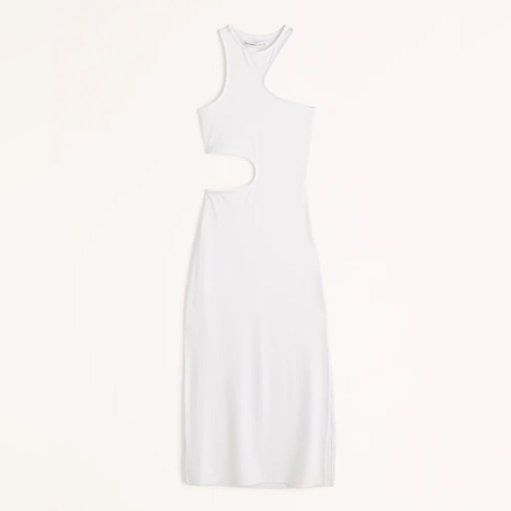 EUC Abercrombie Asymmetrical Cutout Knit Midi Dress Coverup size XSP